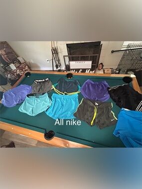 Nike Women's Shorts and shirts  Bundle - Teal, Turquoise, Purple, Gray